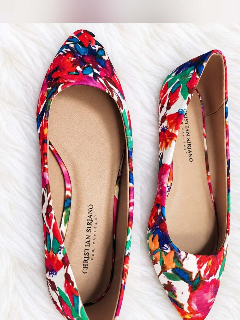 Christian Siriano Multicolor Floral Pointed-Toe Flats Size 8.5 - Picture 5 of 8